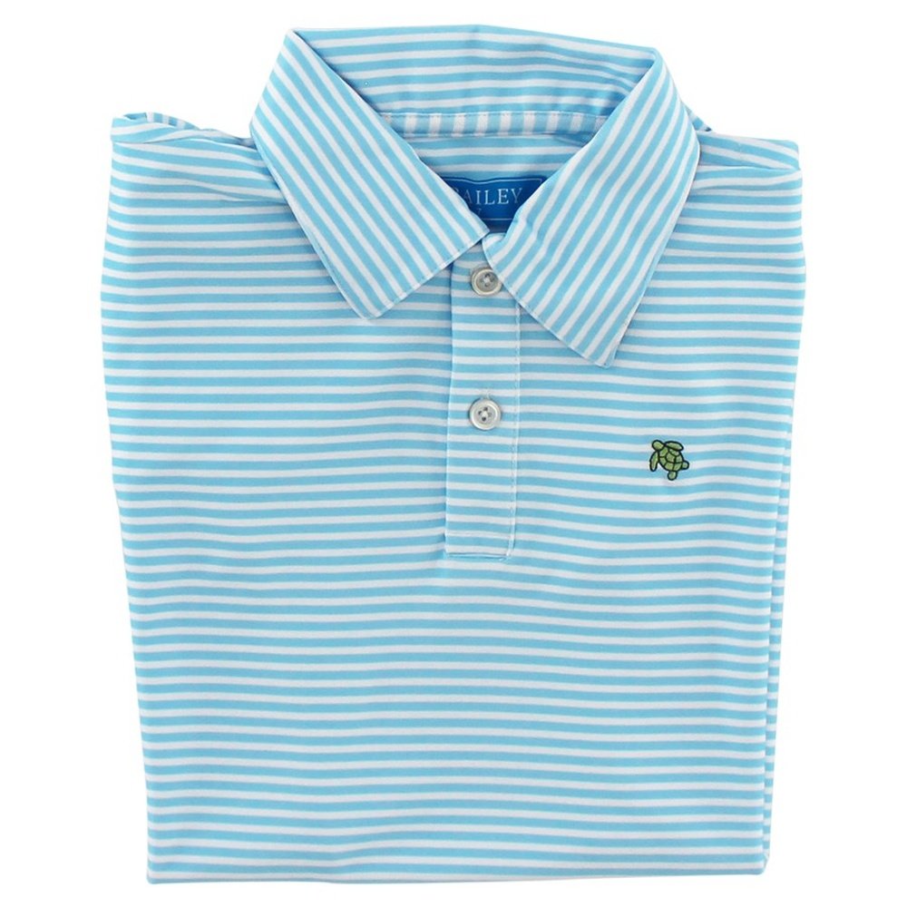 Stripe Sky Performance Polo