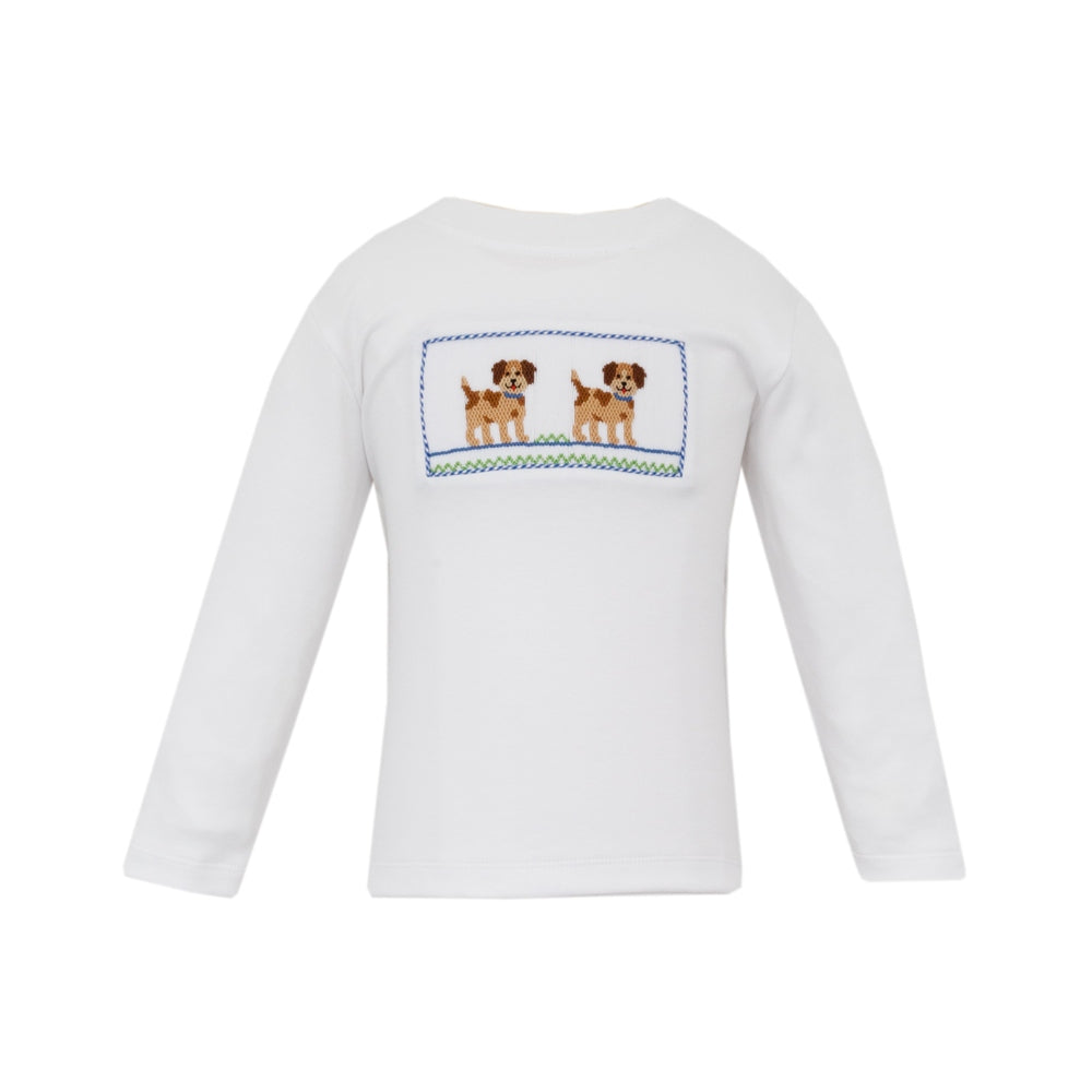 Puppies Smocked Pant Set - Royal Blue