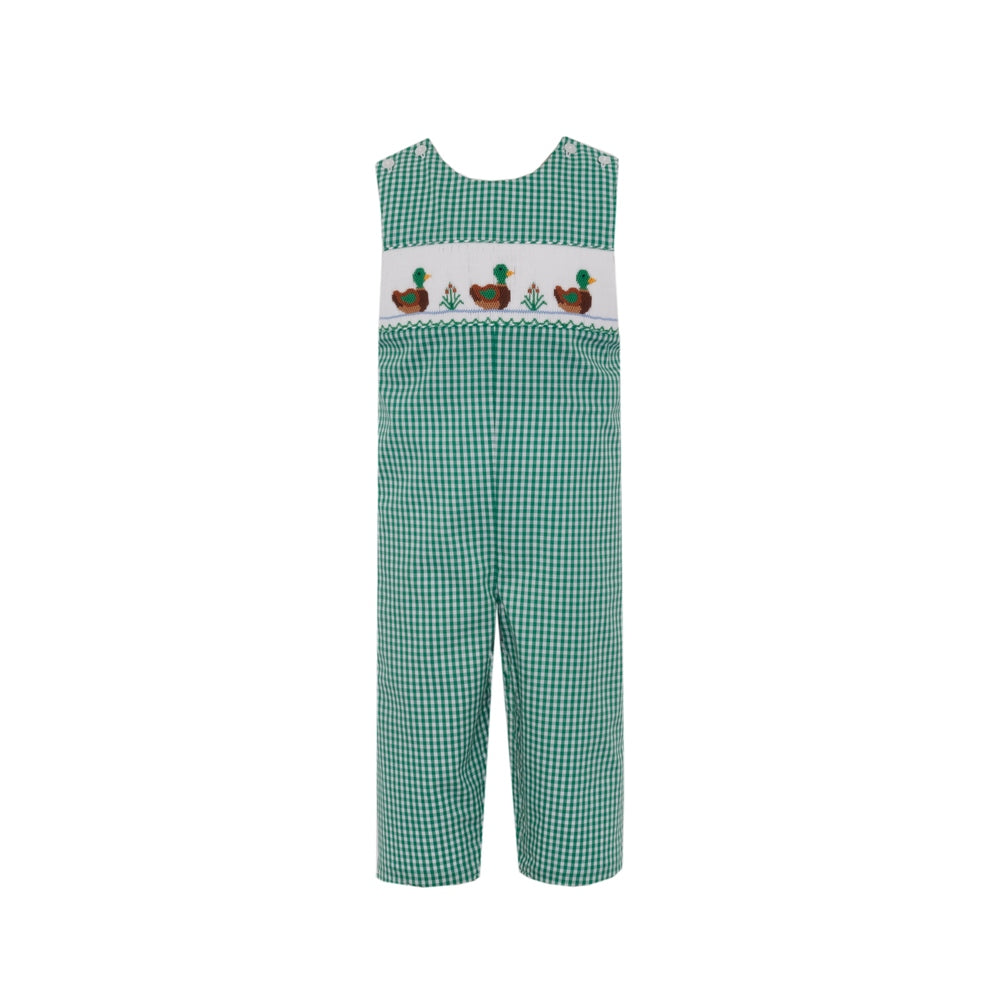 Mallard Ducks Green Gingham Longall