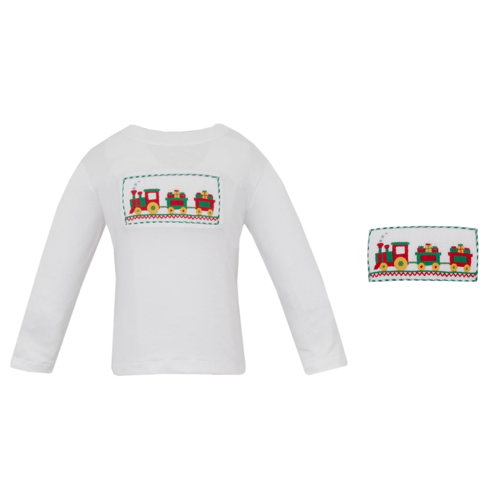 Christmas Train Smocked Shirt