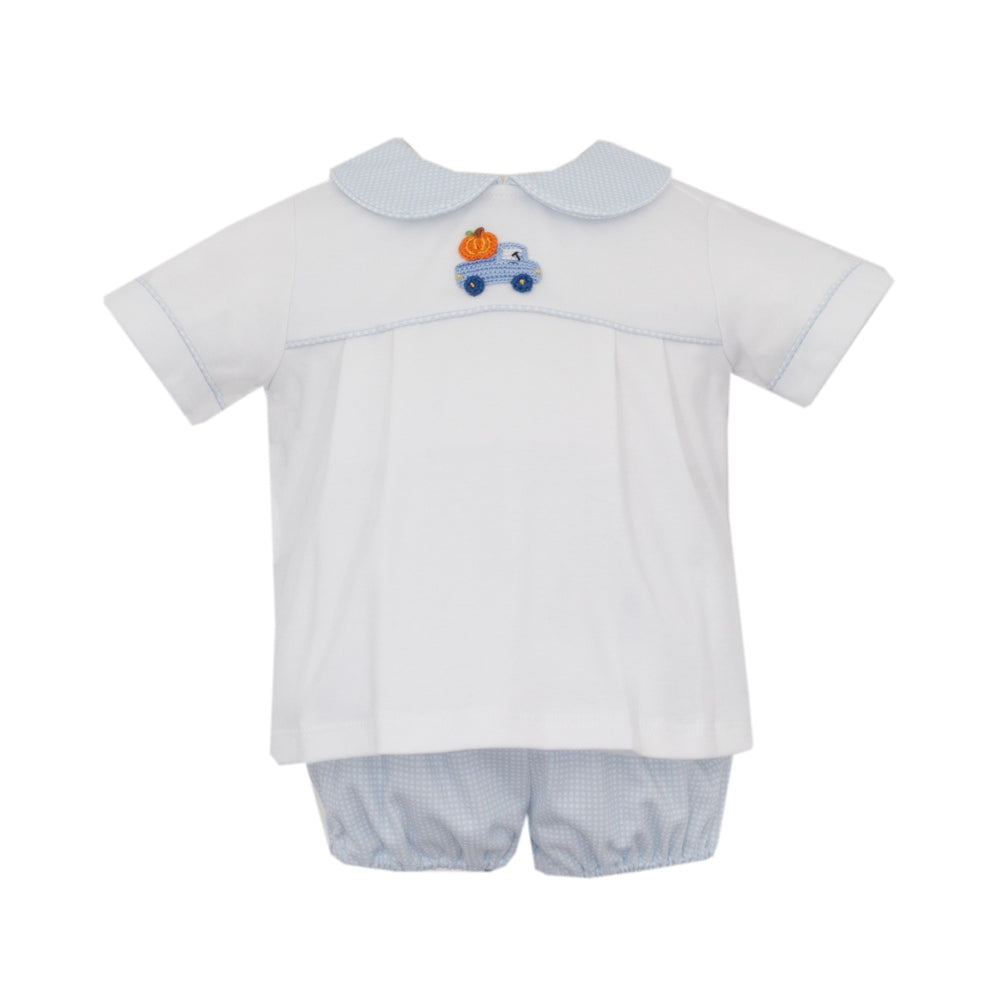 Pumpkin Truck Blue Diaper Set