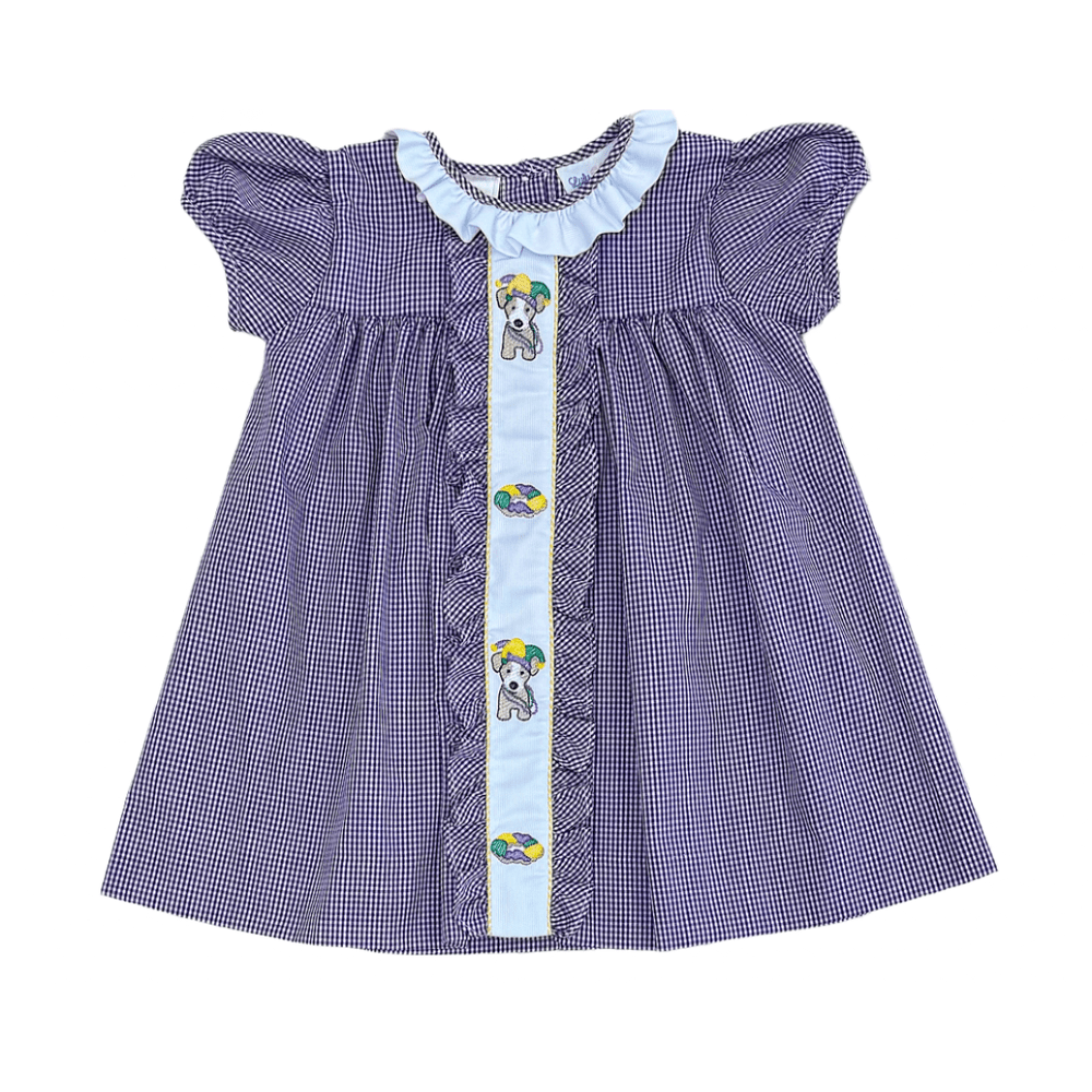 Mardi Gras Embroidered Dress