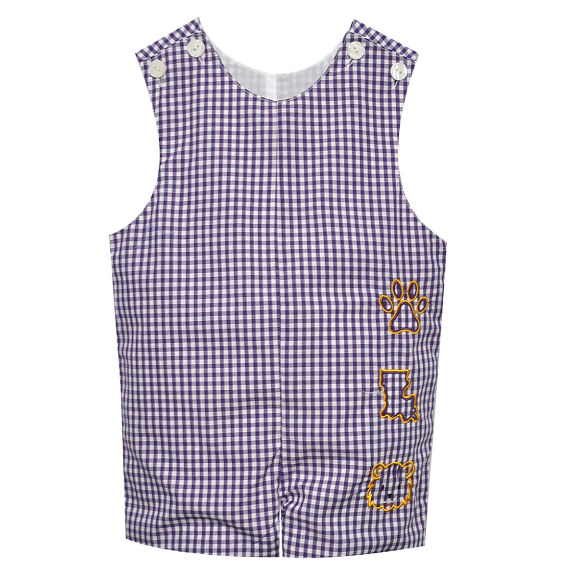 Purple Gingham Tiger Jon Jon