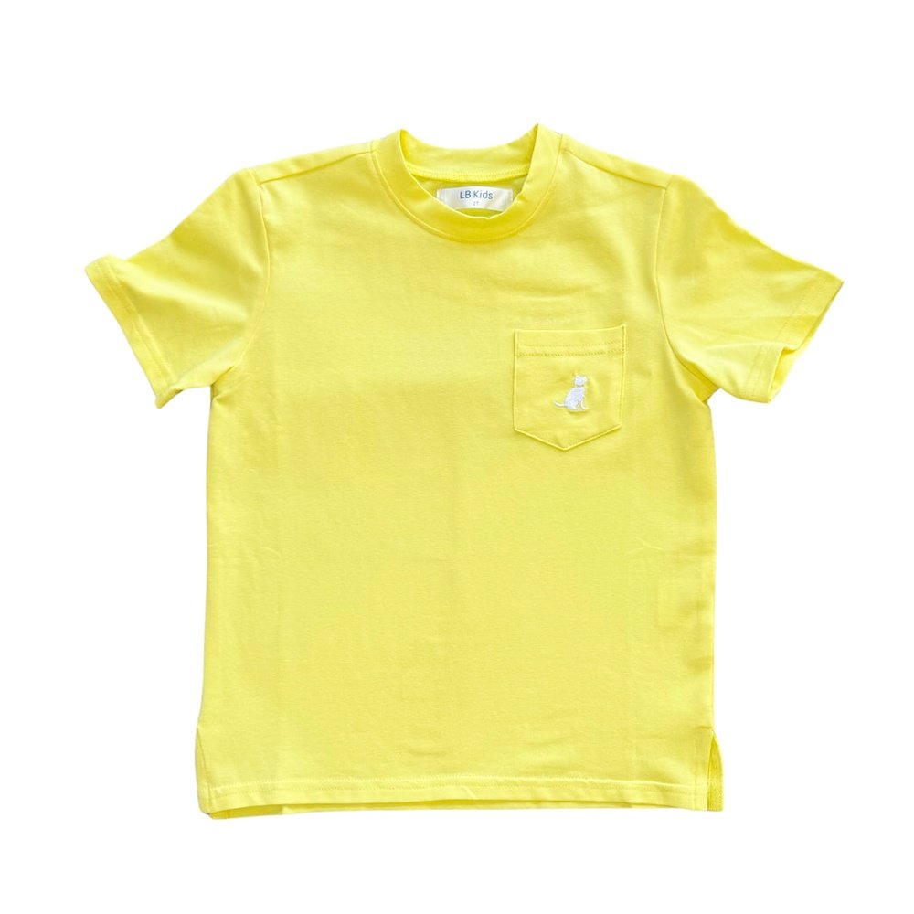 Crew Neck Pocket Tee - Yellow