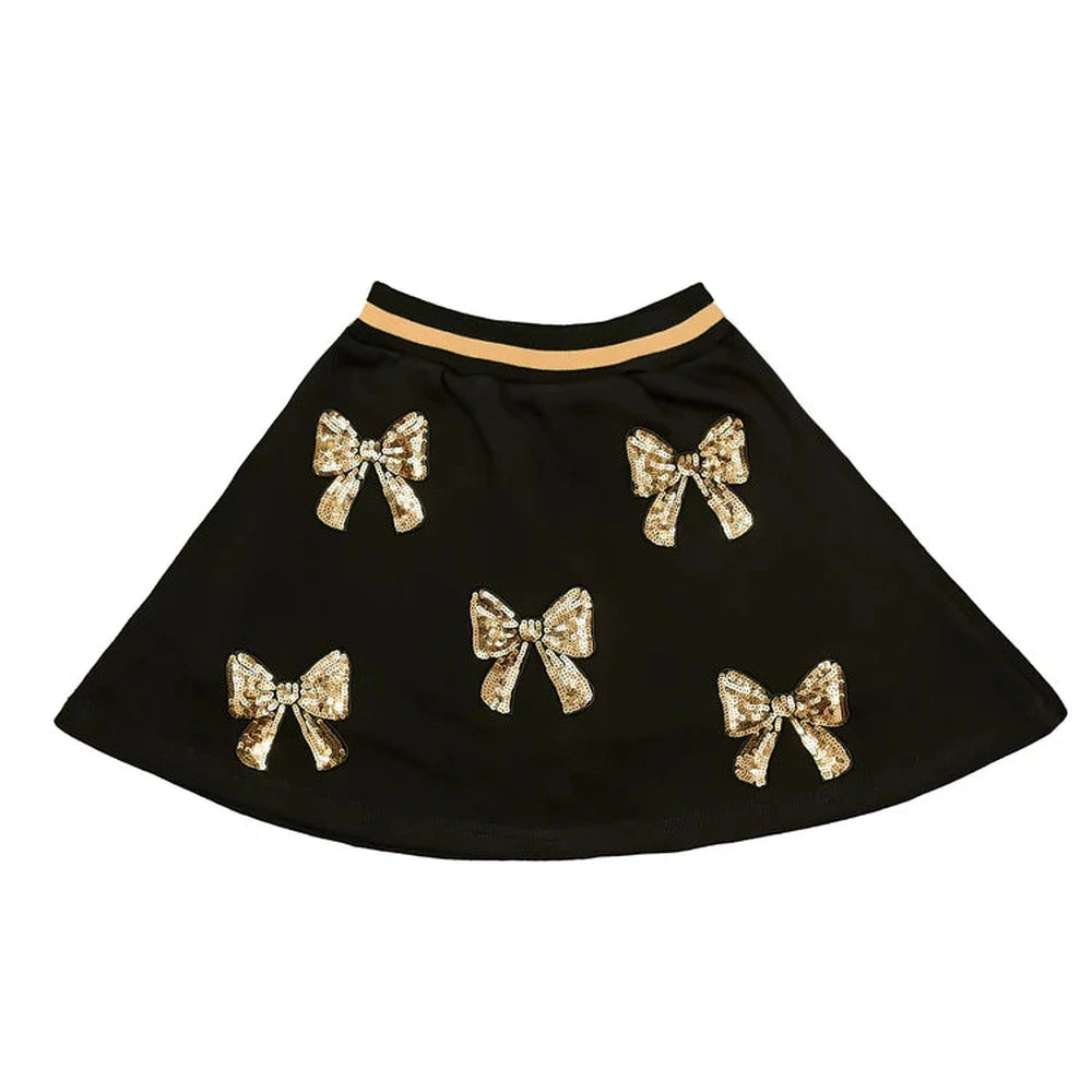 BLACK AND GOLD SKORT