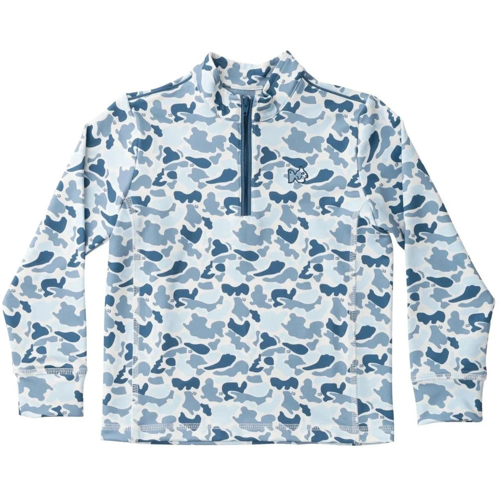 Performance Zip Pullover - Blue Break Point Camo