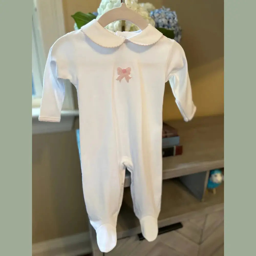 Classic White Bow Footie