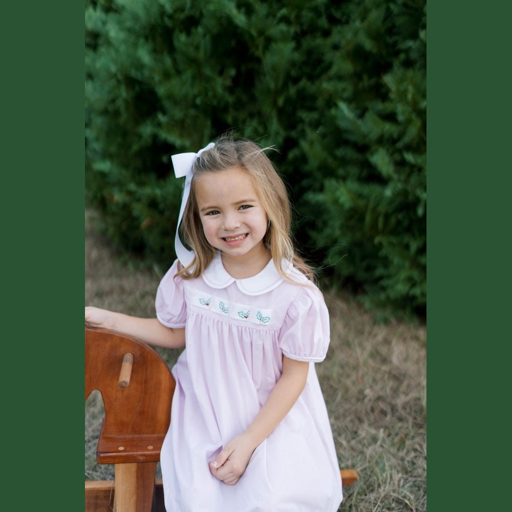 Ruth Ribbon Dress - Baby Pink