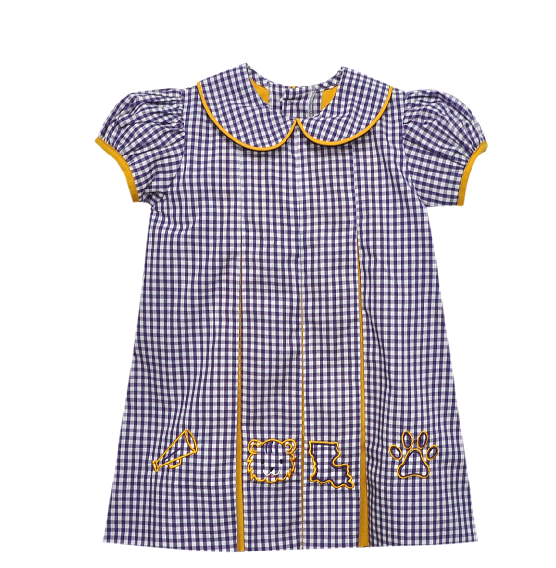 Purple Gingham Tiger Dress