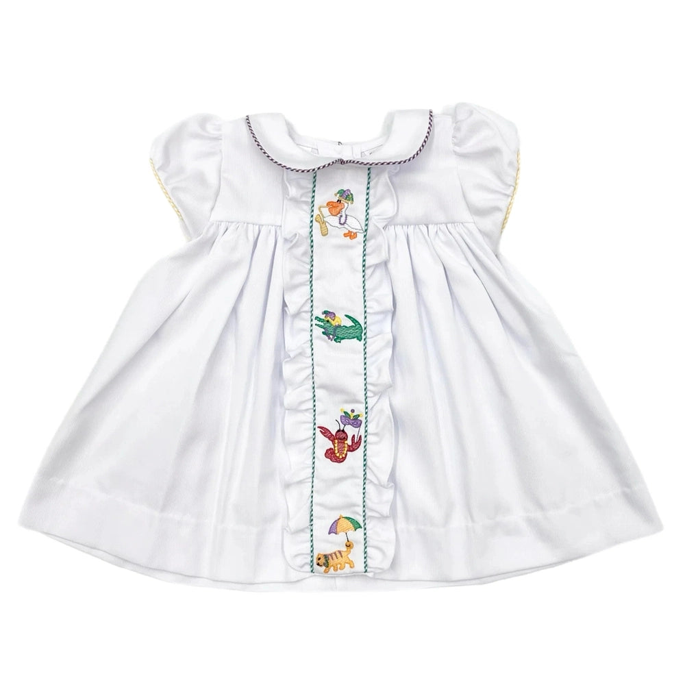 Mardi Gras Animal Embroidered Dress