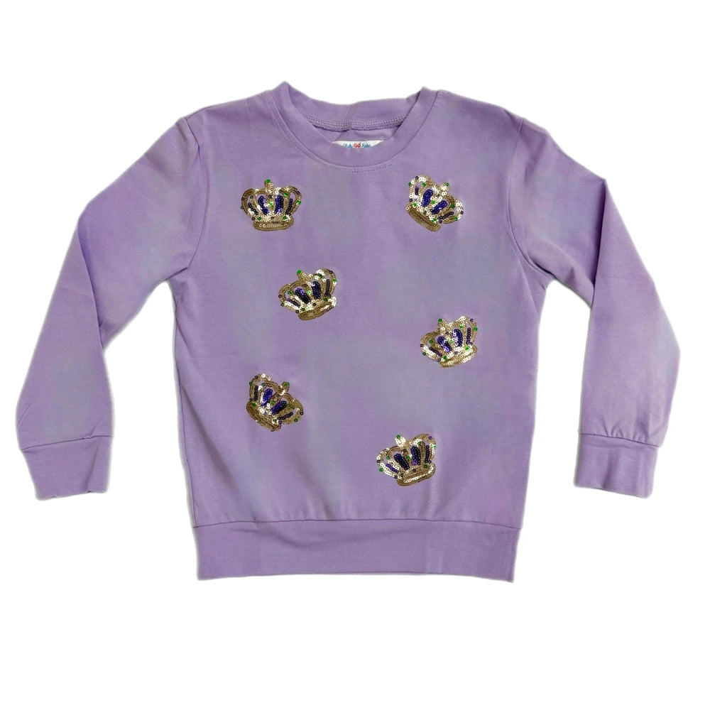 Mardi Gras Crown Shirt - Lavender