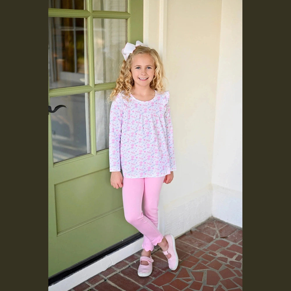 Pastel Holiday Candy Legging Set