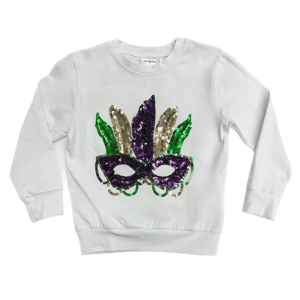 Mardi Gras Mask Sequin Shirt
