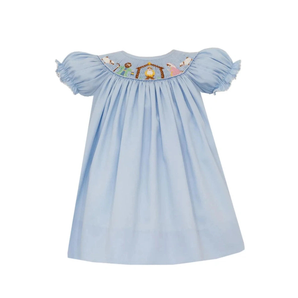 Nativity Smocked Bishop Dress