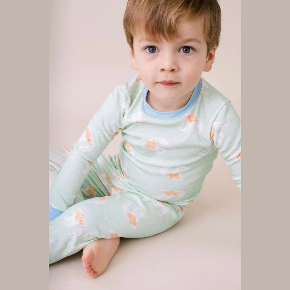 Sweet Pea PJ Set - Baking Spirits Bright - Blue