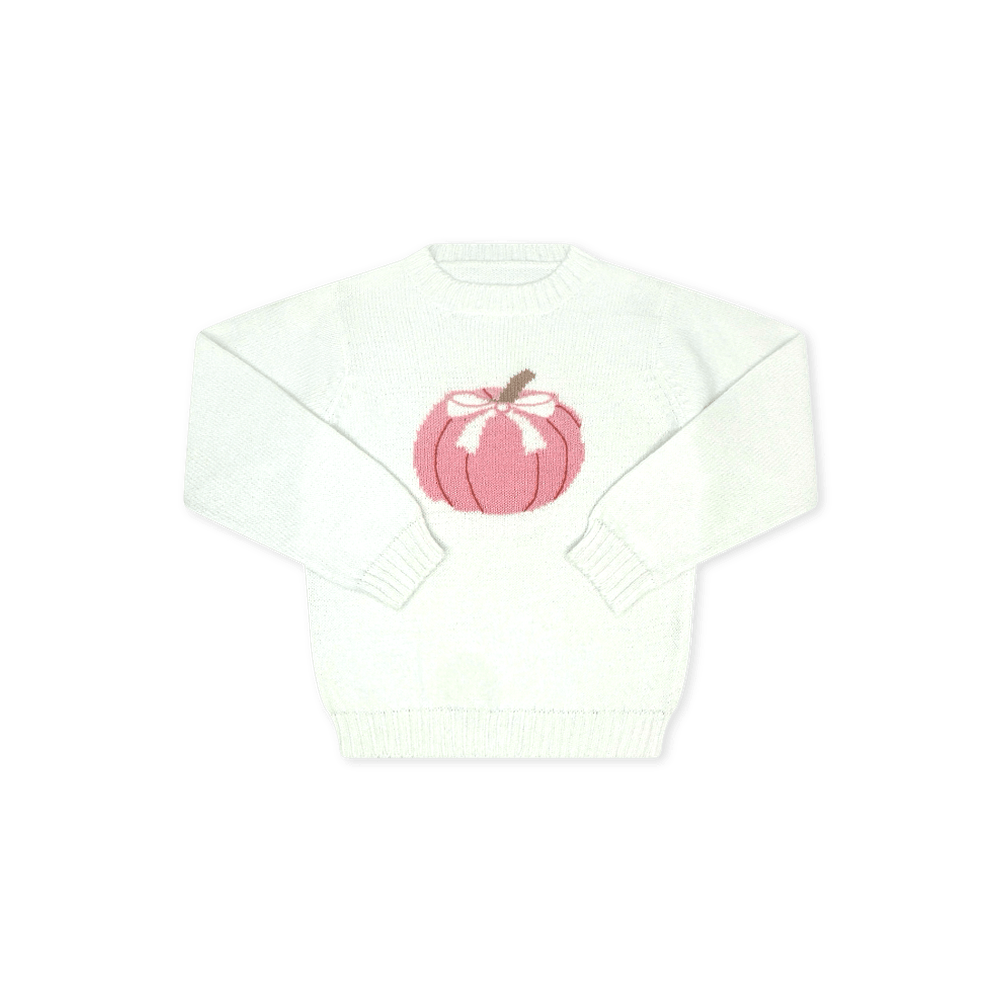 Cozy Up Sweater - Sterling White, Pink Pumpkin