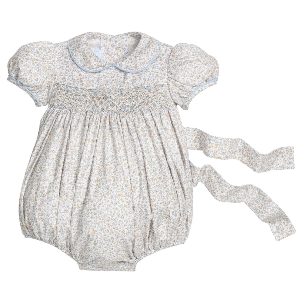 Smocked Peter Pan Bubble - Winthrop Plaid