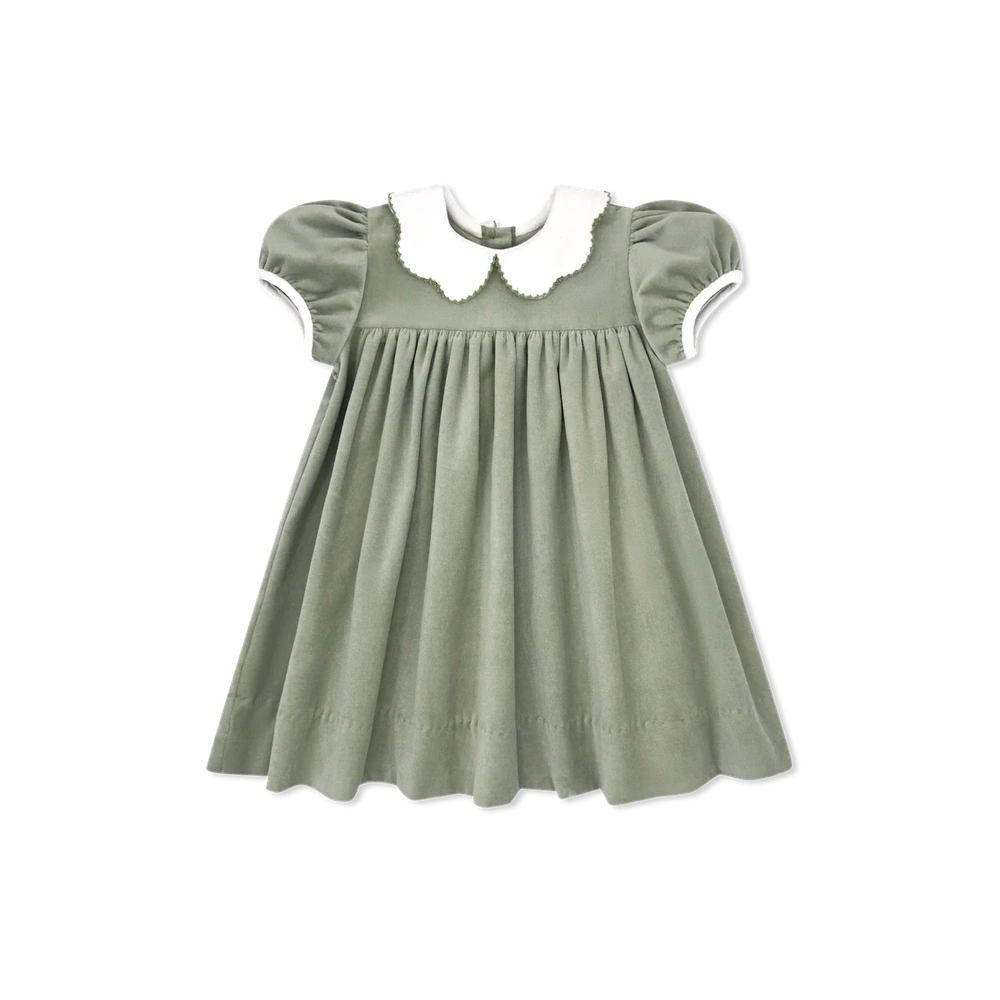 Special Moments Dress - Leyland Green Velvet