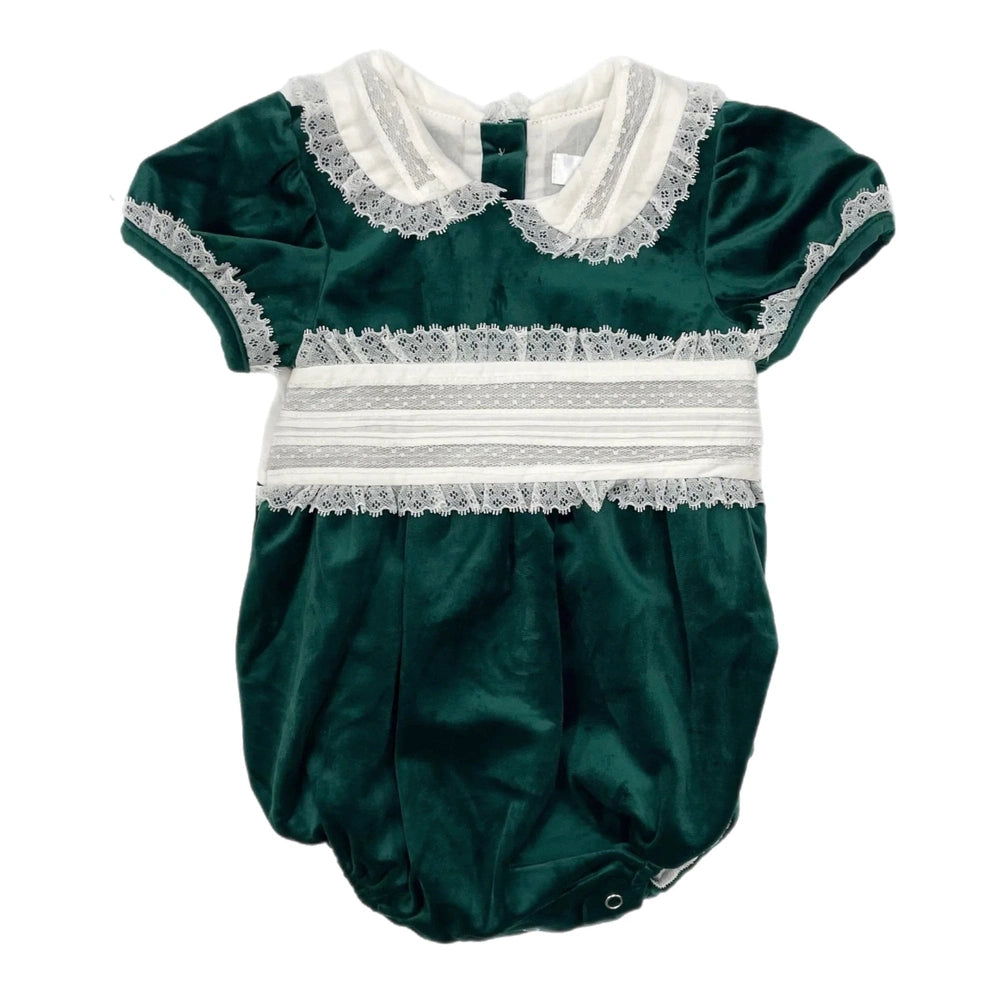 Green Velvet Bubble with Sash