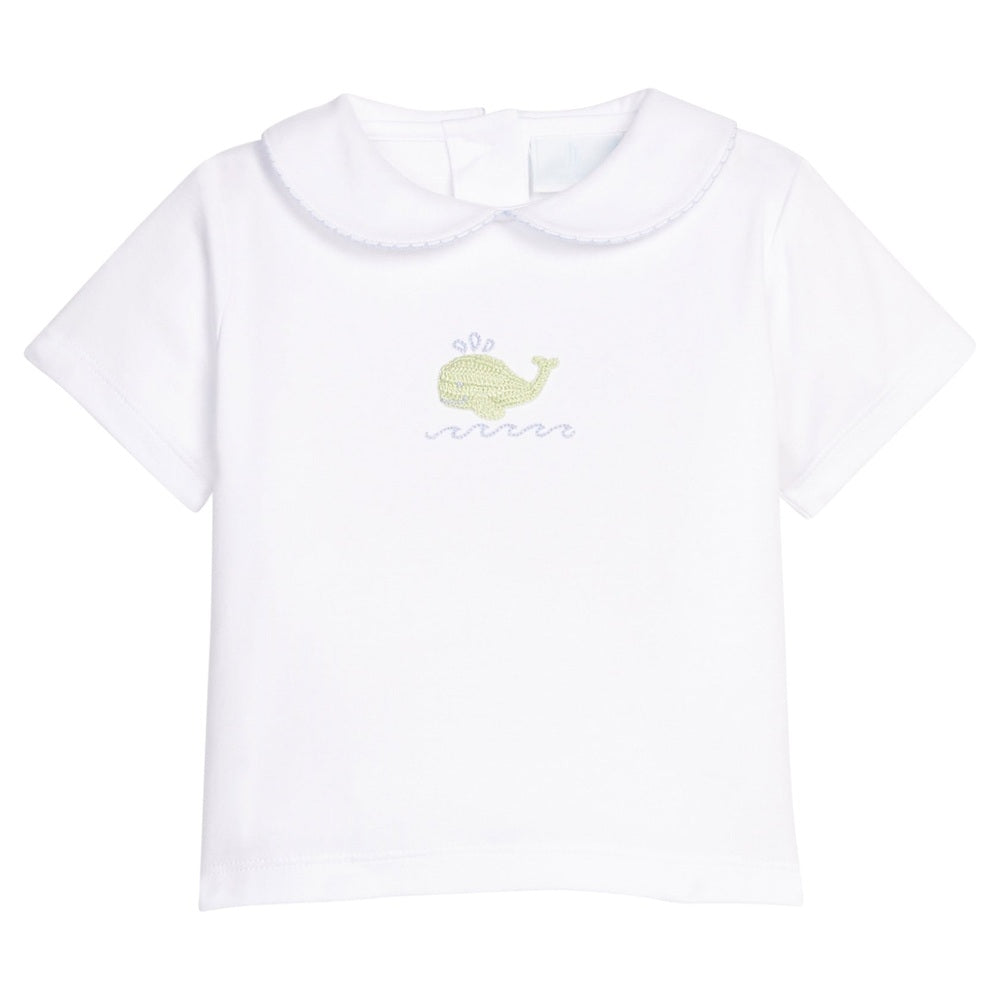 Crochet Peter Pan Shirt - Blue Whale