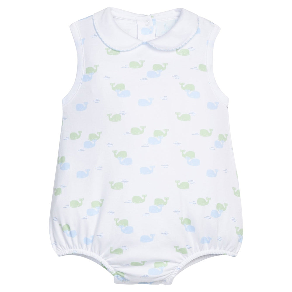 Printed Peter Pan Bubble - Blue Whales