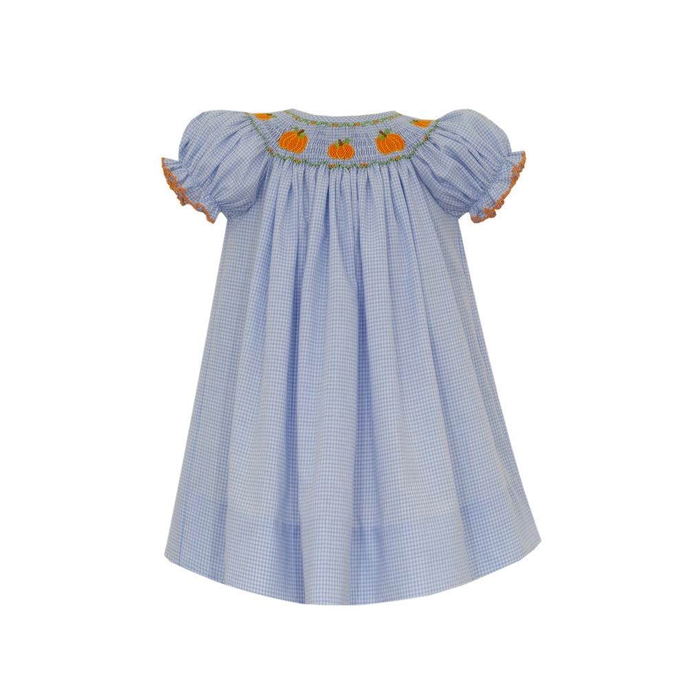 Pumpkin Smocked Bishop Dress