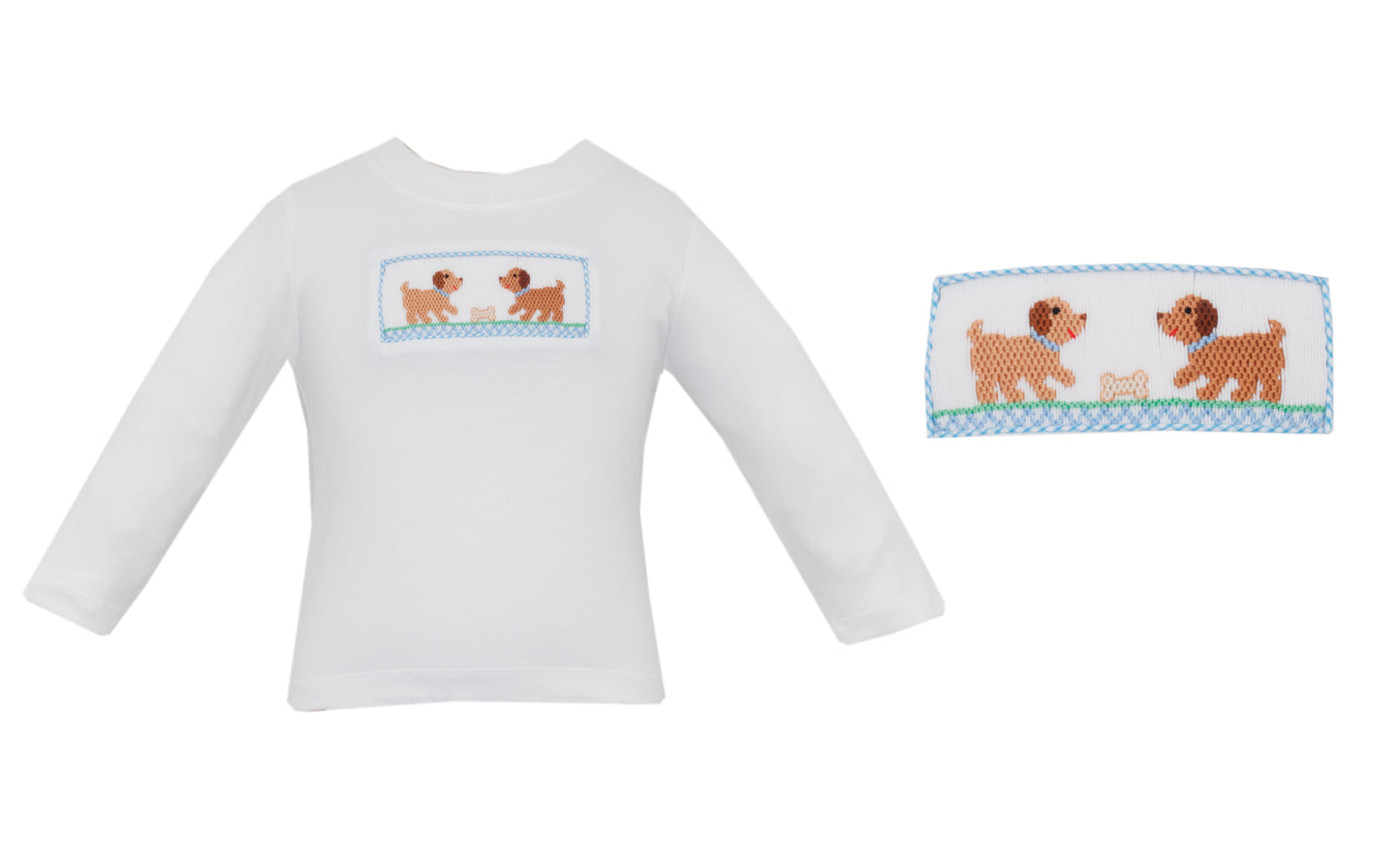 Puppies Smocked Boy Pant Set