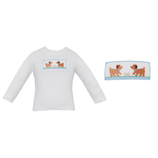 Puppies Smocked Boy Pant Set