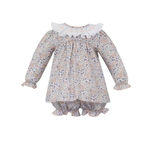 JULIETTE BLOOMER SET - BLUE & ORANGE LIBERTY FLORAL