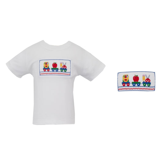 Back to School White Knit Shirt