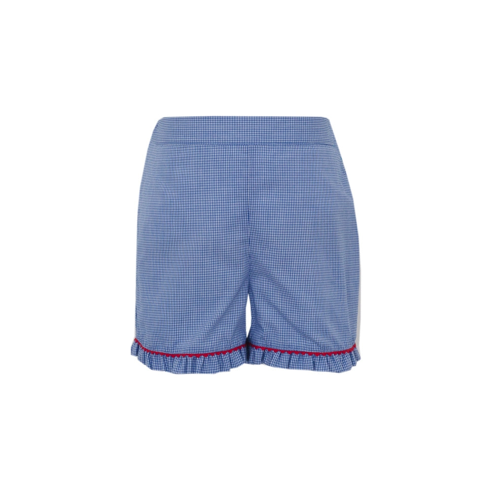 Back to School Girl Blue Gingham Shorts