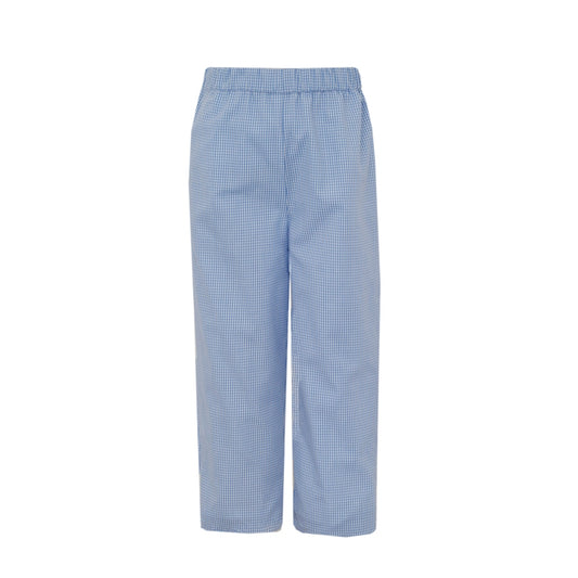 Halloween Spiders - Periwinkle blue gingham boys pants