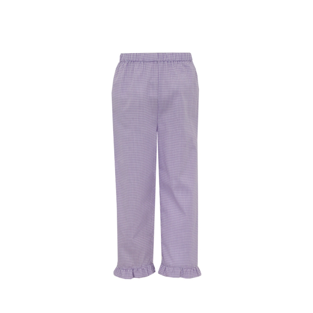 Purple Gingham Girl Pants