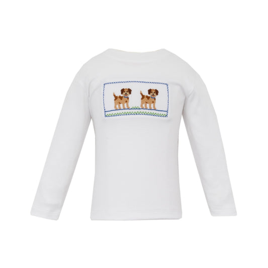 Puppies Smocked Pant Set - Royal Blue