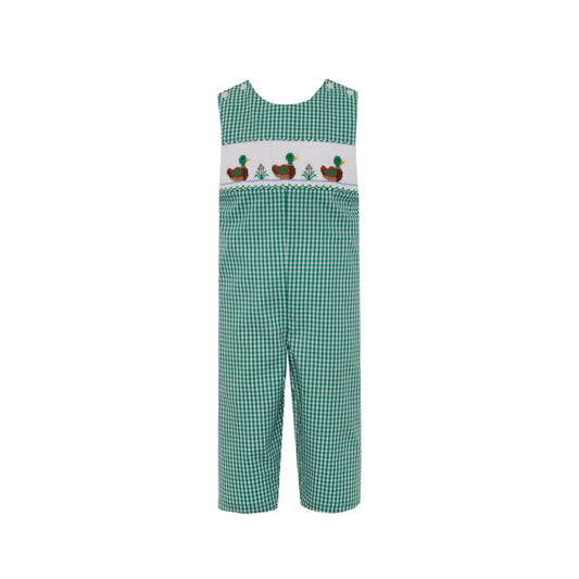 Mallard Ducks Green Gingham Longall