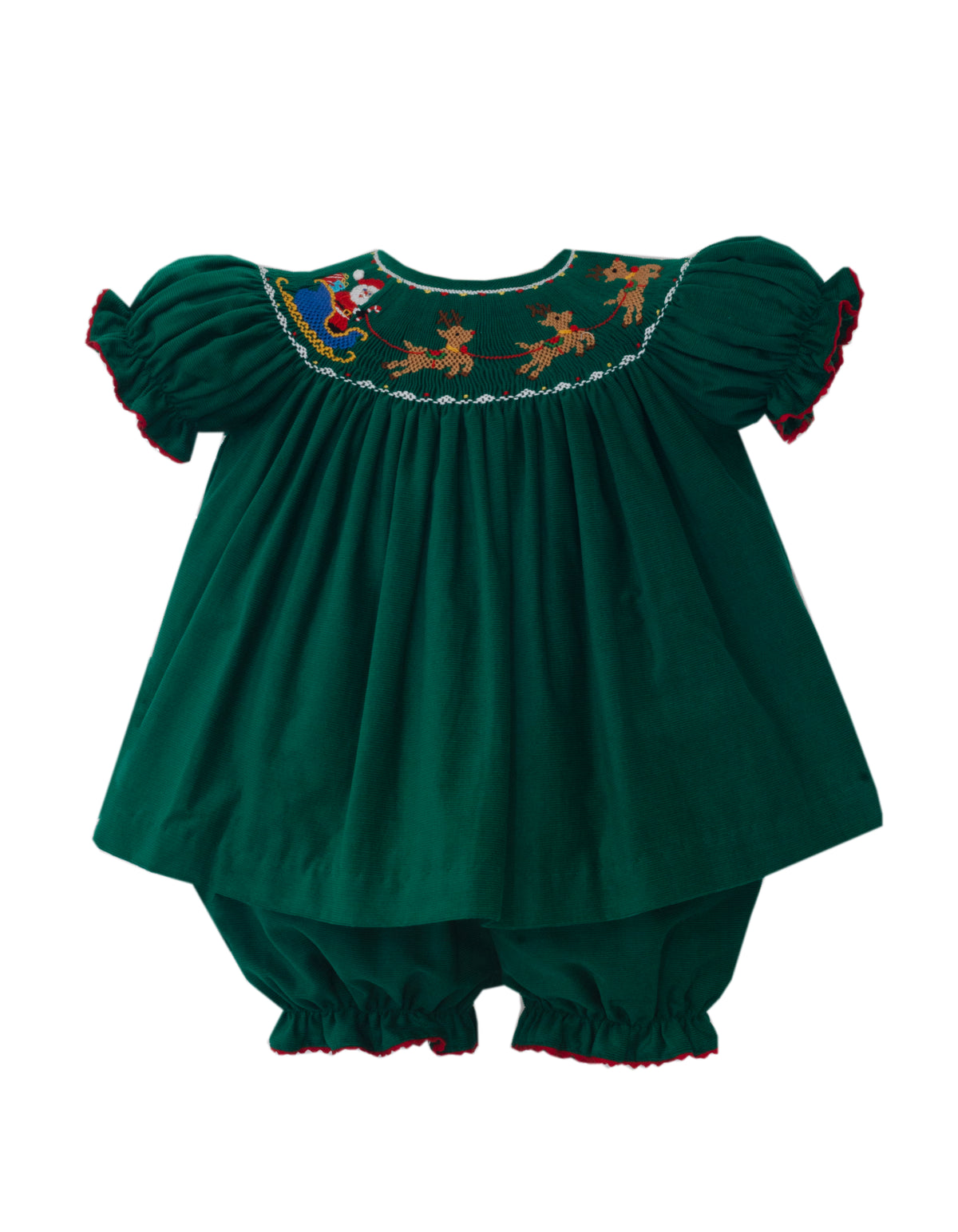 Santa Sleigh Bishop Bloomer Set