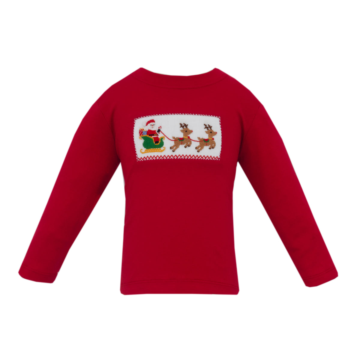 Santa Sleigh Long Sleeve Shirt - Red