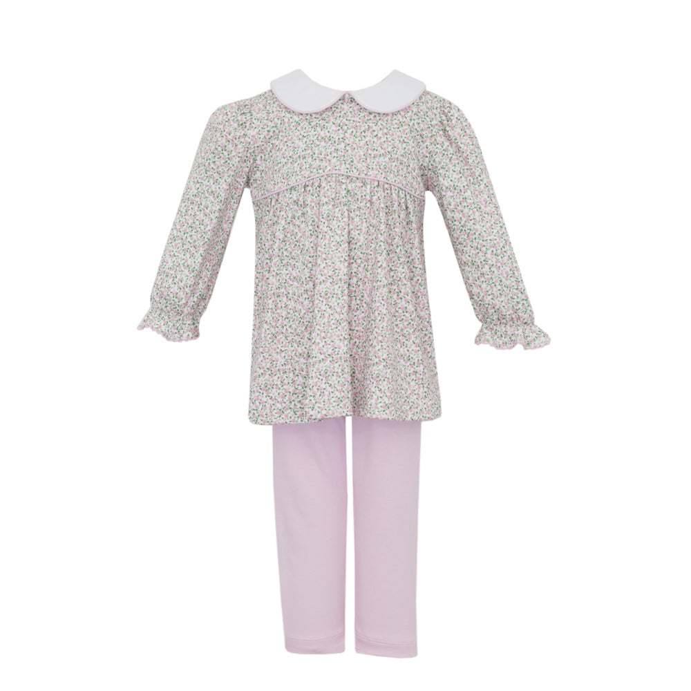 Carol - Pink Knit Liberty Floral Tunic Set