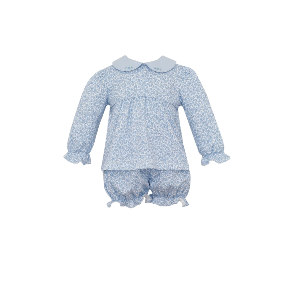 Long Sleeve Bloomer Set - Blue Liberty Floral