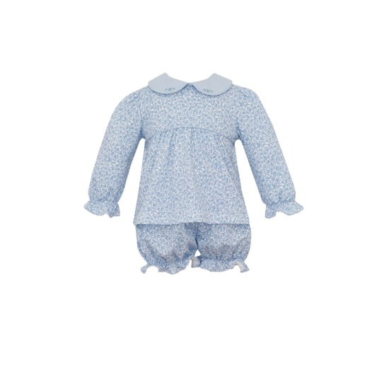 Long Sleeve Bloomer Set - Blue Liberty Floral