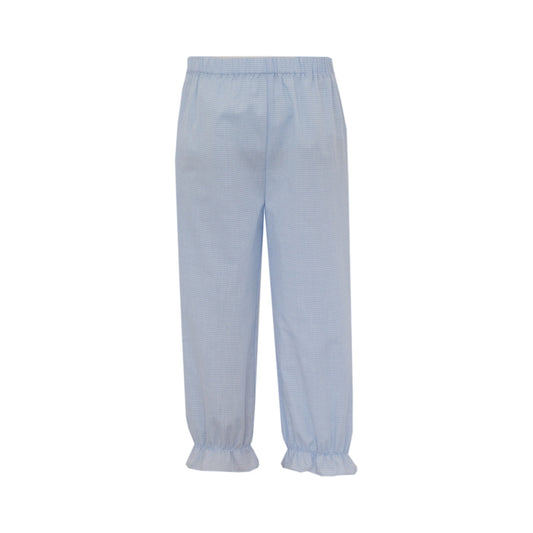 Light Blue Gingham Girl Pants