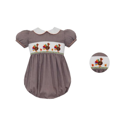 Turkey Brown Gingham Girl Bubble