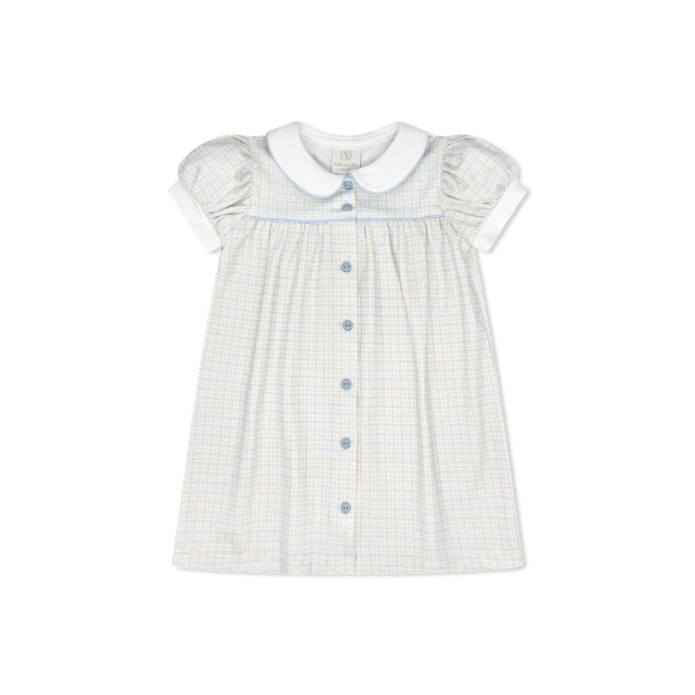 Breccan Dress - Cornflower Check