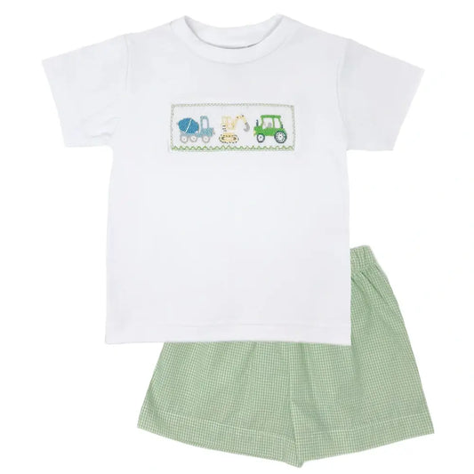 Construction Smocked Short Set