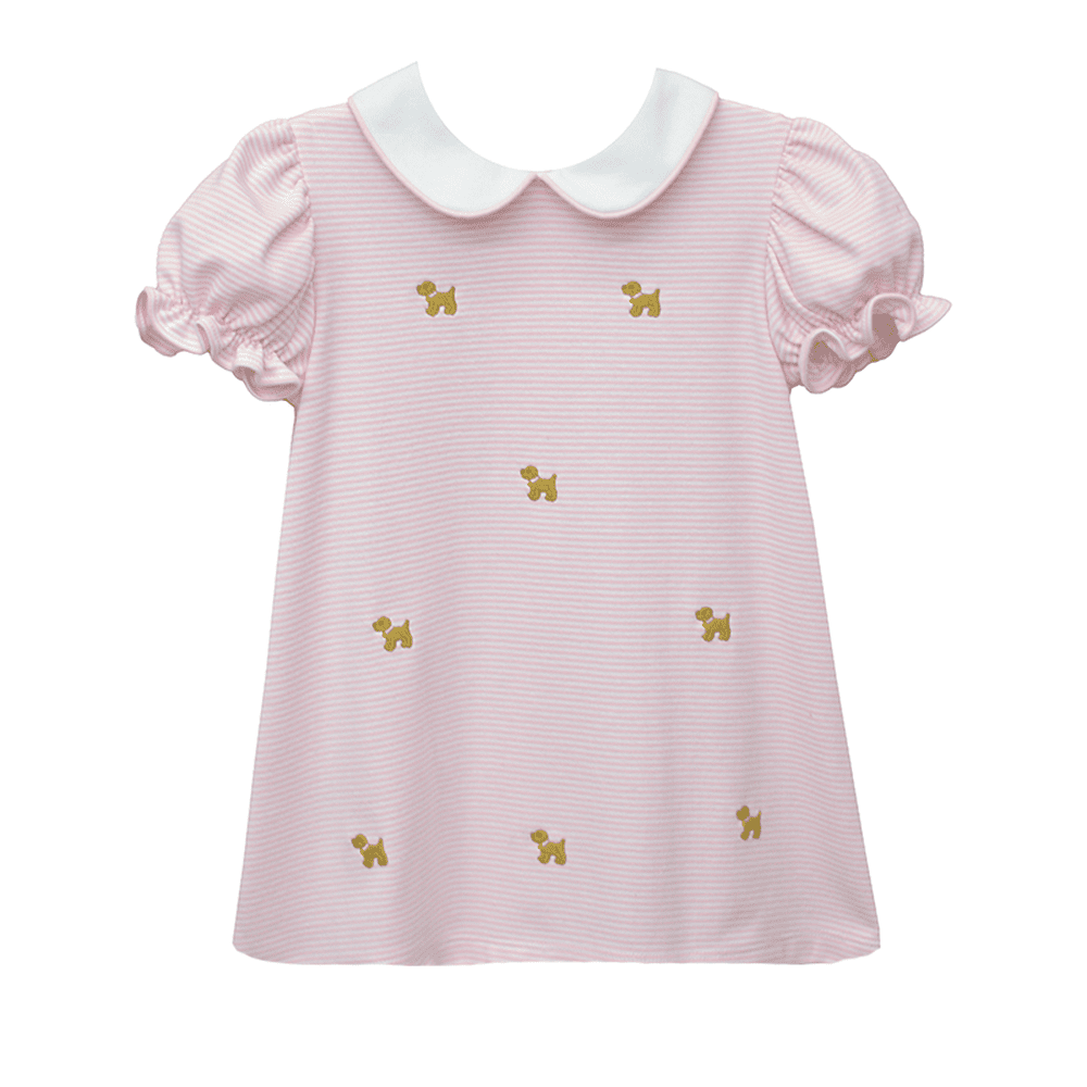 Pink Stripe Puppy Dress