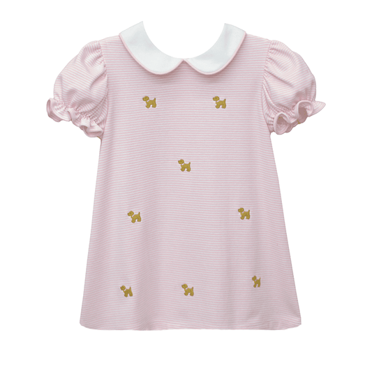 Pink Stripe Puppy Dress