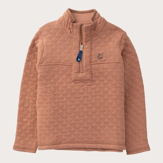 Quilted Pullover - Mocha Mousse