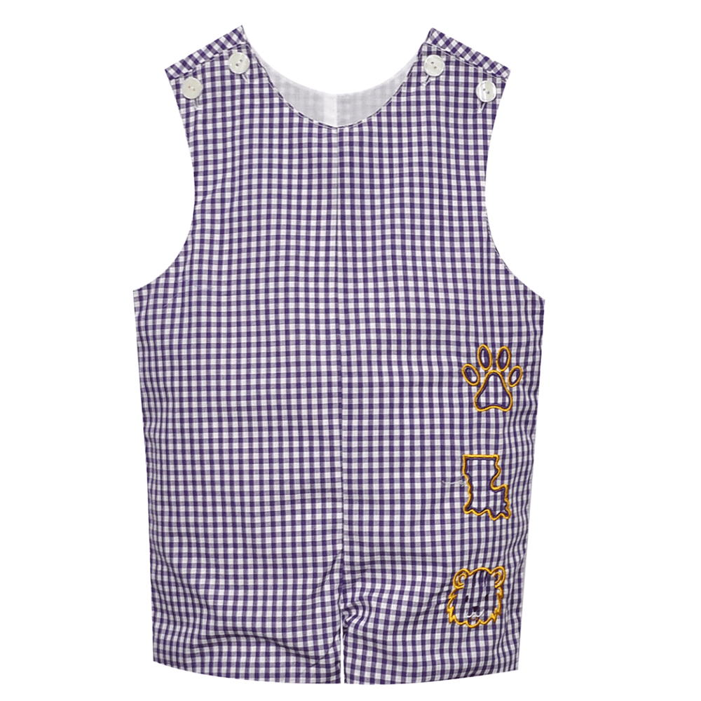 Purple Gingham Tiger Jon Jon