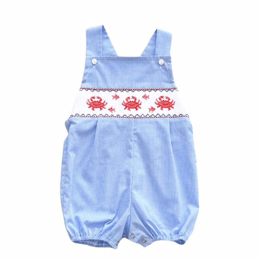 Crab Smocked Sunsuit