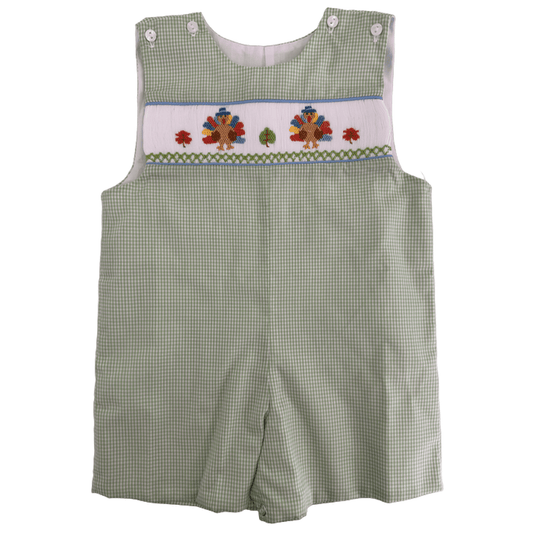 Turkey Smocked Jon Jon - Sage
